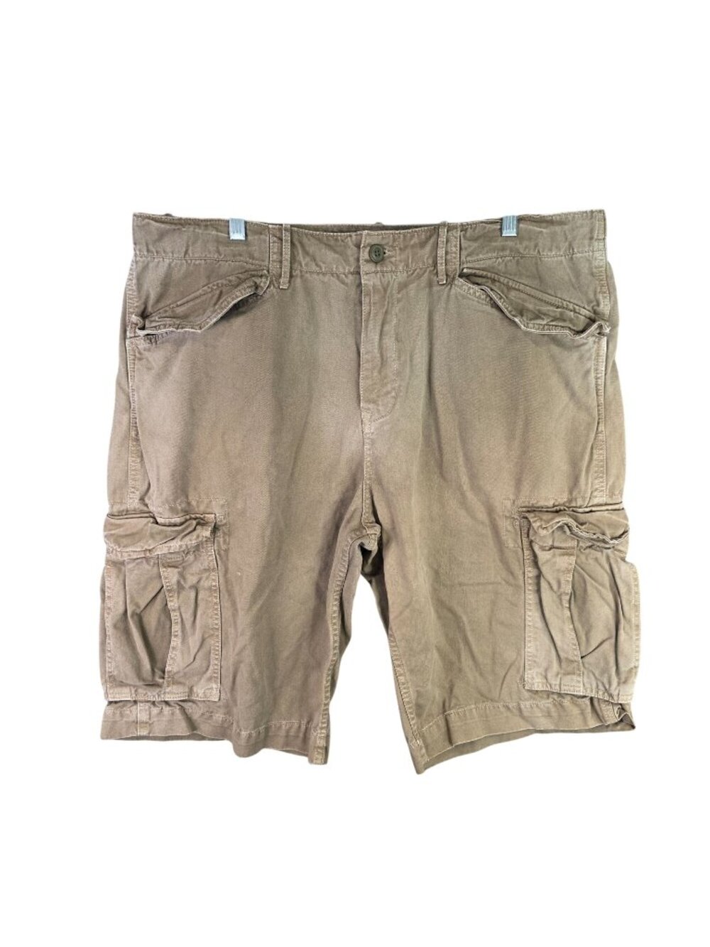 Mens Old Navy Khaki Brown Cargo Shorts 100% Cotton Casual 13.5" Inseam Size 36